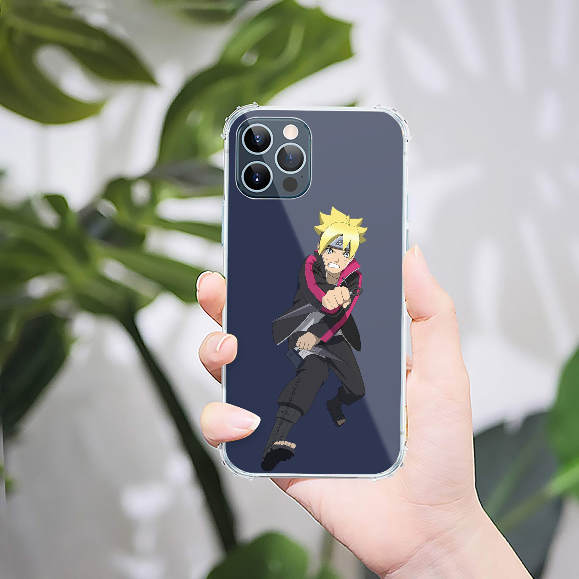 （画像用） NARUTO -ナルト- うずまき ボルト Uzumaki Boruto 【iPhone 12シリーズ対応】透明スマホケース（クリアソフトケース）